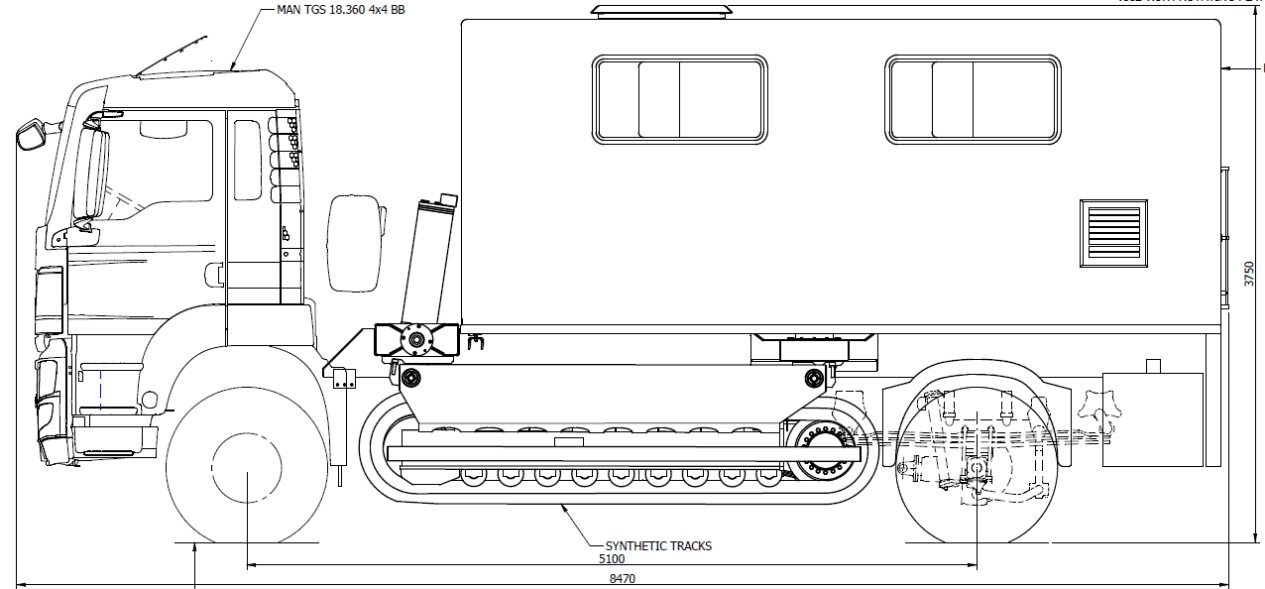 plan du camion de BNS pour analyse géologique