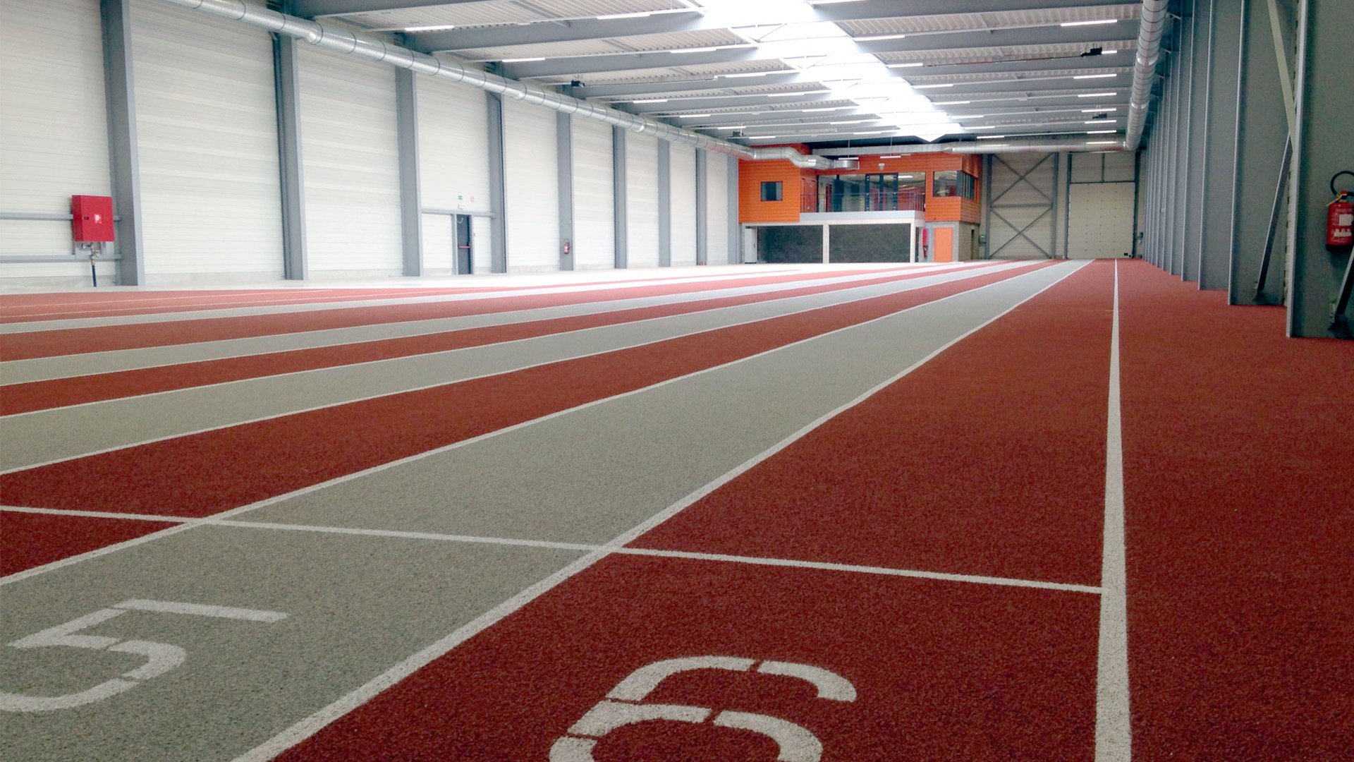 salle de sport de Malonne vue de l'intérieur: Piste d'athlétisme indoor